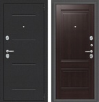 Дверь Порта R 104.K42 Букле Черный/Wenge Veralinga- фото
