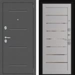 Дверь Порта R 104.П222 Антик Серебро/Wood Nardo Grey- фото